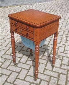 Oak and rosewood antique sewing table1.jpg